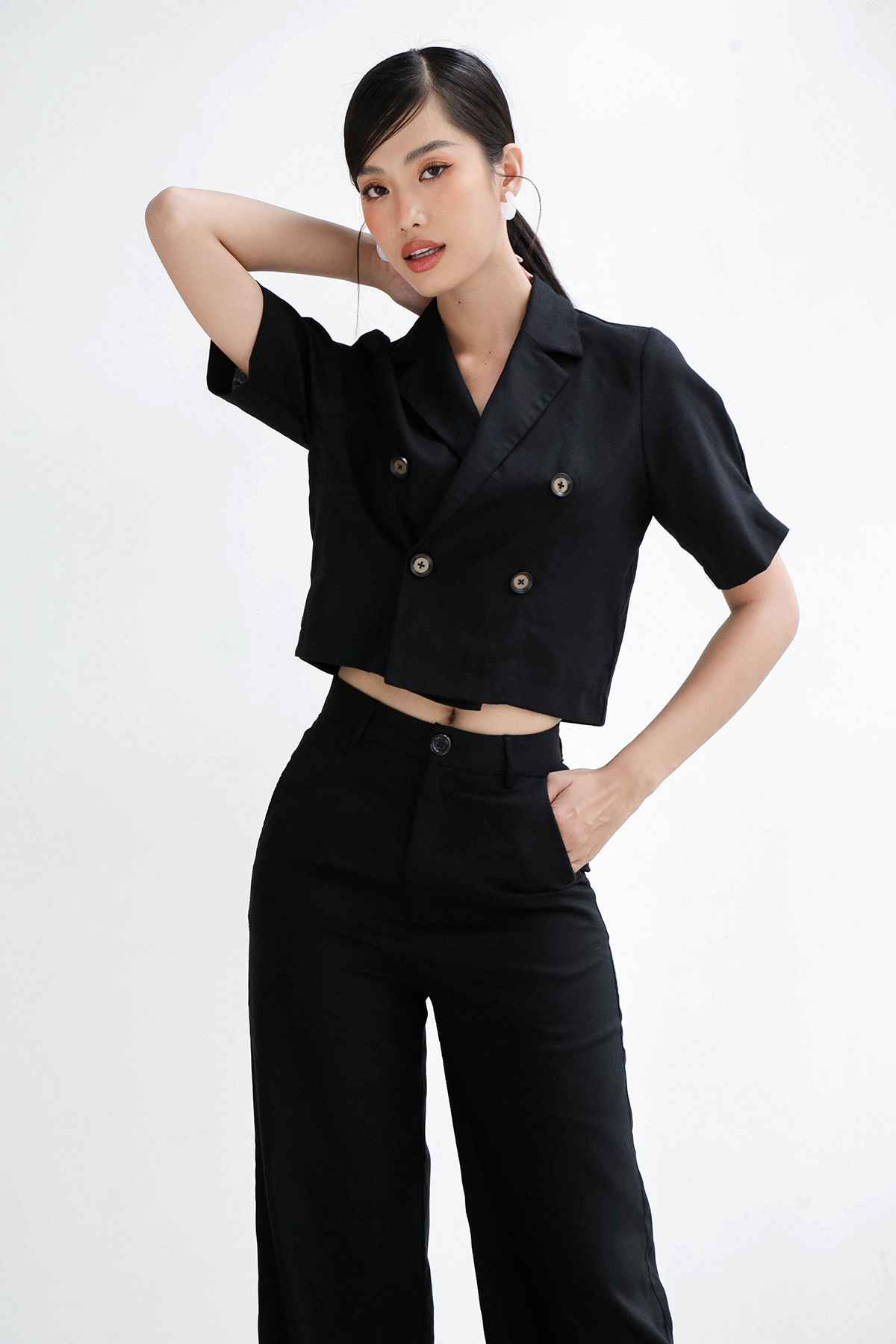 Quần ống suông 2 màu mieu - js18
