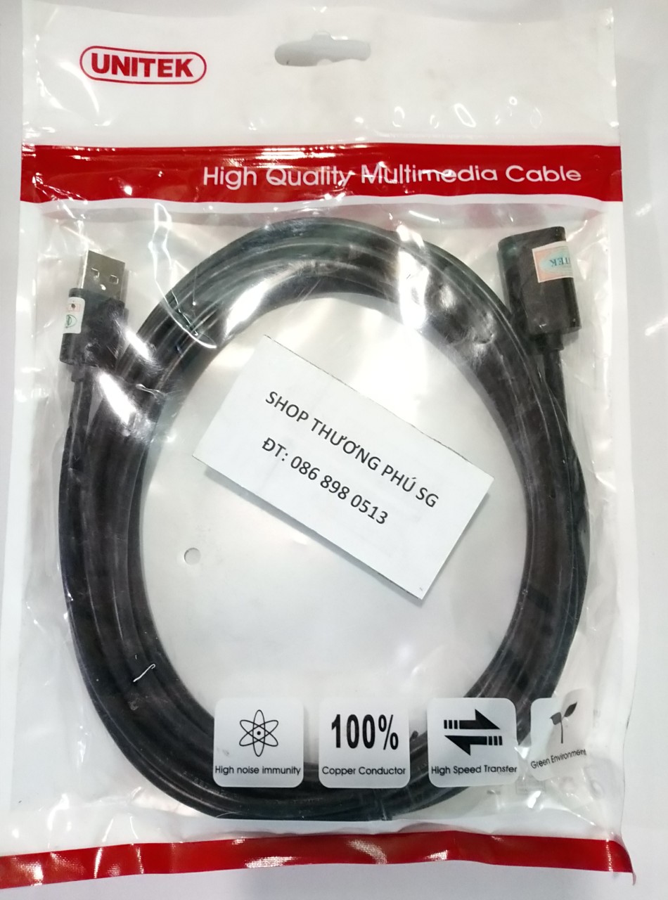 Cáp nối dài usb 2.0 unitek: cáp dài 3m