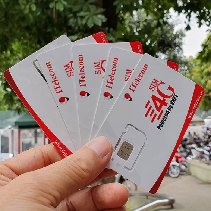 Sim data 4g vina- sim gói cước may itelecom 90gb/ tháng free gọi nội mạng và mạng vina- rẻ vô địch