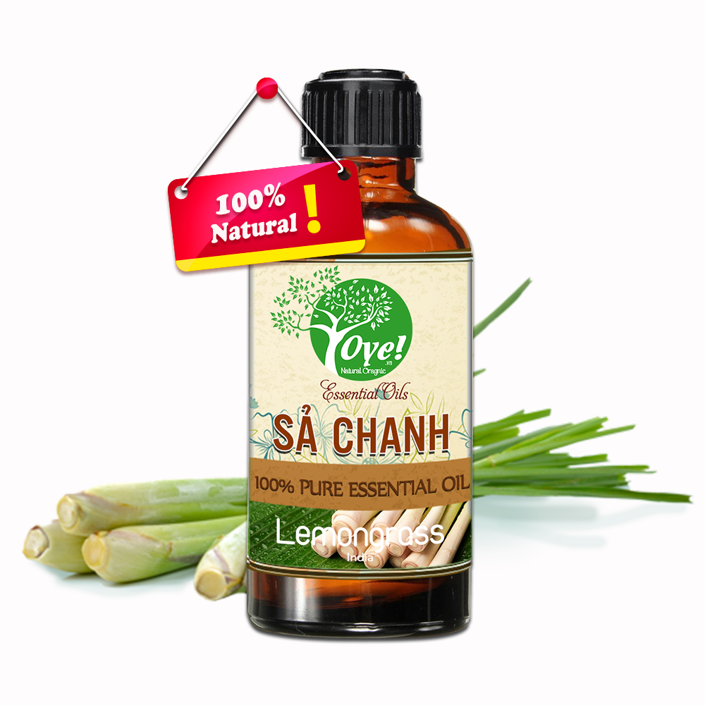 Tinh Dầu Sả Chanh Nguyên Chất 100ml Đuổi Muỗi Giảm Đau Ngăn Ngừa Nấm Mốc Oye