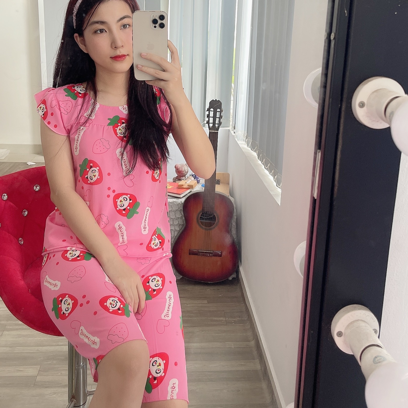 Lửng đồ bộ mẫu mới lụa hàn mặc mát - dưới 53kg