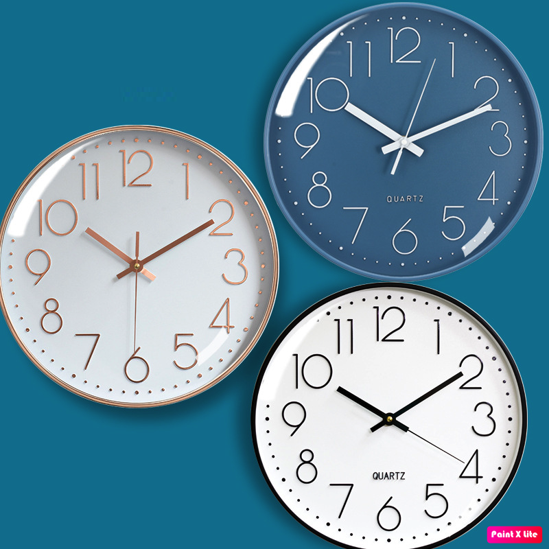 [30CM] Đồng hồ treo tường kim trôi , Đồng hồ trang trí decor Qhouse phong cách hiện đại trang trí phòng khách phòng ngủ