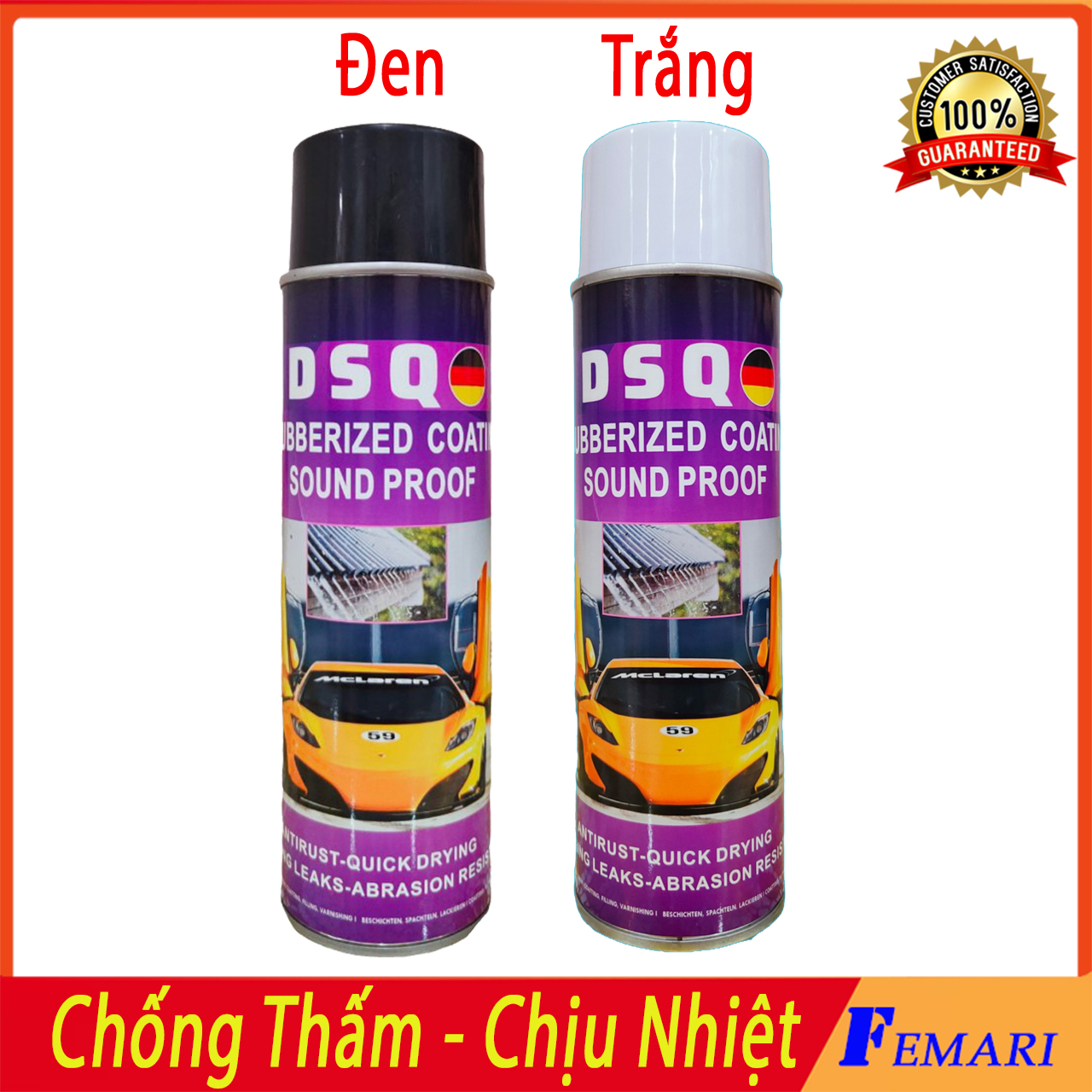 Chai Xịt Chống Dột - Dung Dich Chống Thấm Nước, Dột Mái Ngói, Mái Tôn, Bể Cá, Ống Nước FEMARI