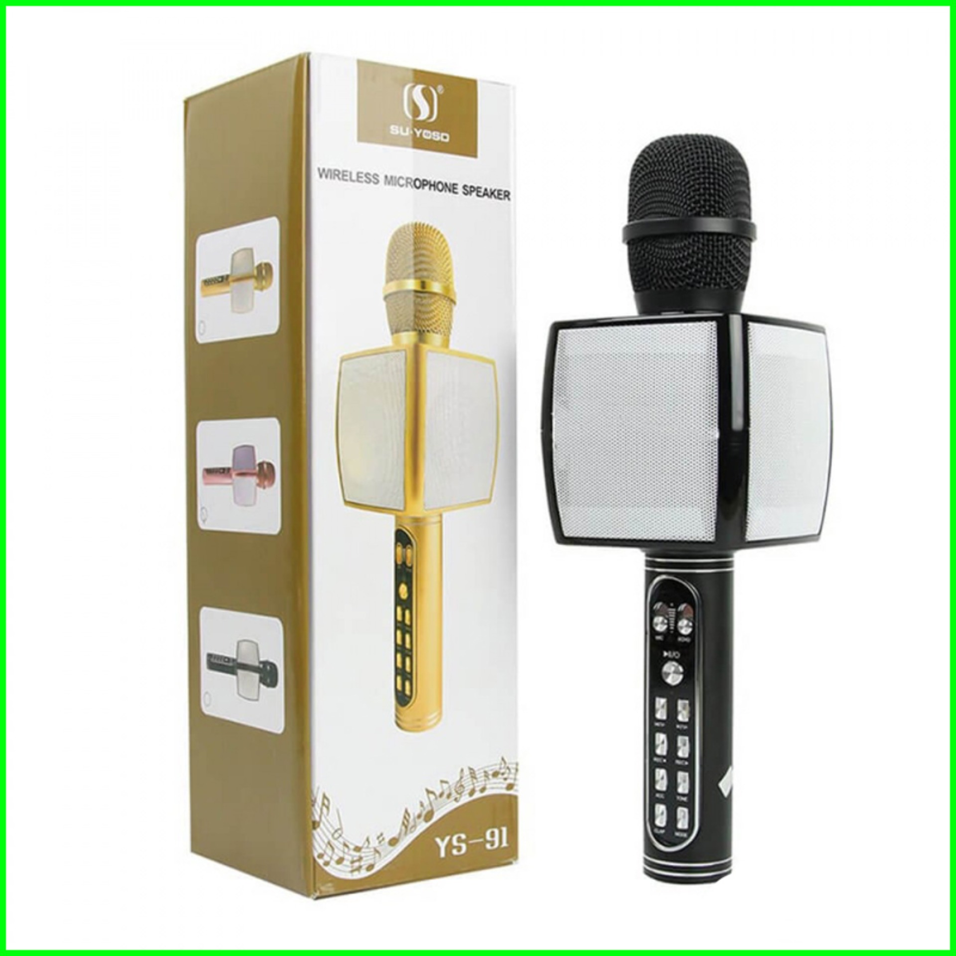 Micro Karaoke Kèm Loa Bluetooth, Micro YS-91 Kiêm Loa Phiên Bản Mới Âm Thanh Sống Động Bass Chuẩn, Tress Hay