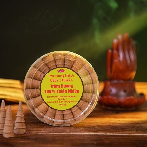 { trầm hương nụ100% thiên mhien hộp150k loại đặc biệt } hút tài lộc - maket pro-{ viên trầm nụ trầm viên nụ trầm hương dùng được cho cả thác khói trầm hương}