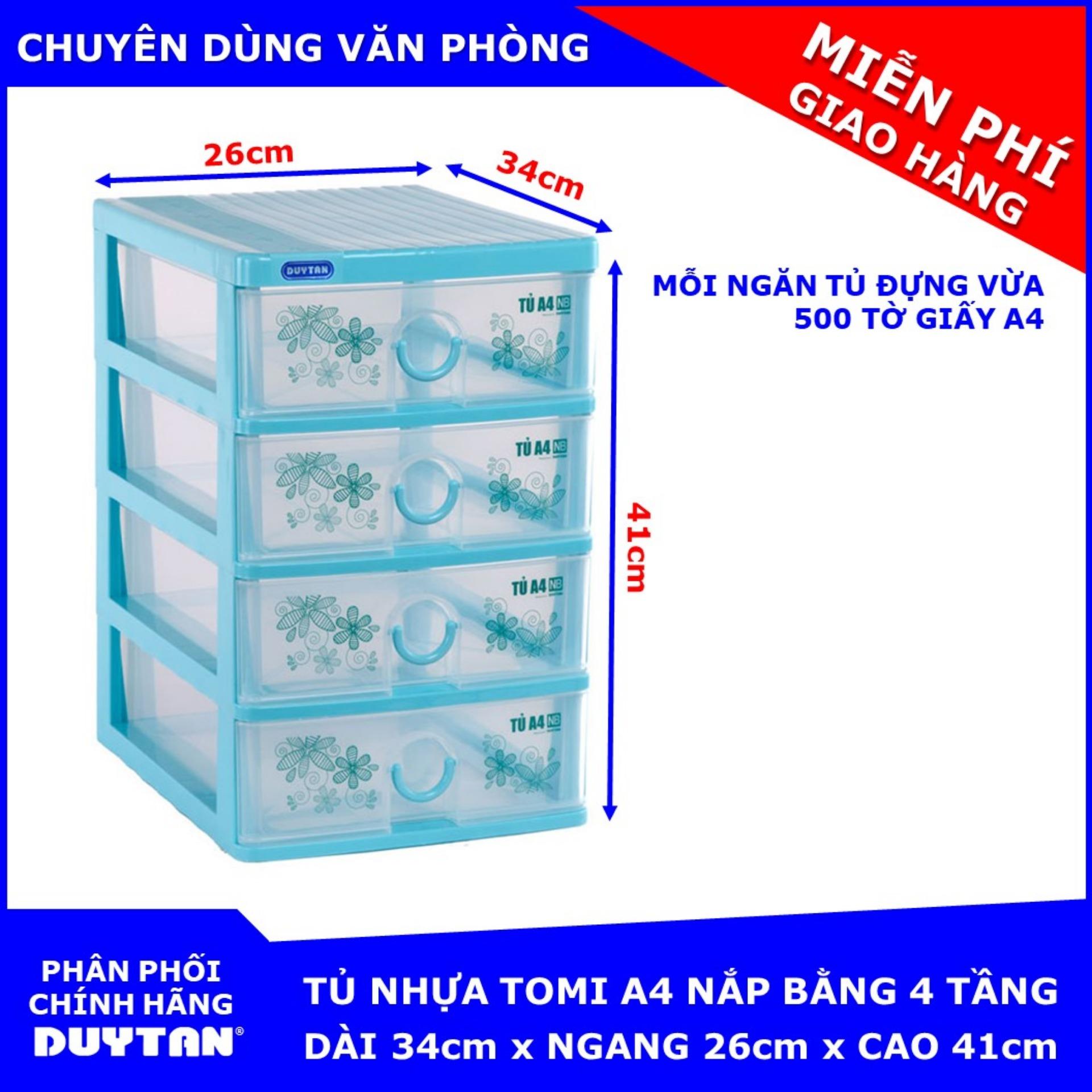 Tủ nhựa duy tân tomi a4 nb 4 tầng chuyên dụng đựng vừa khổ giấy a4