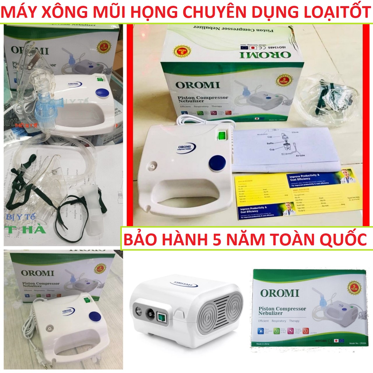 Máy xông mũi họng Oromi, May xông khí dung viêm xoang , phế quản tại nhà loại tốt