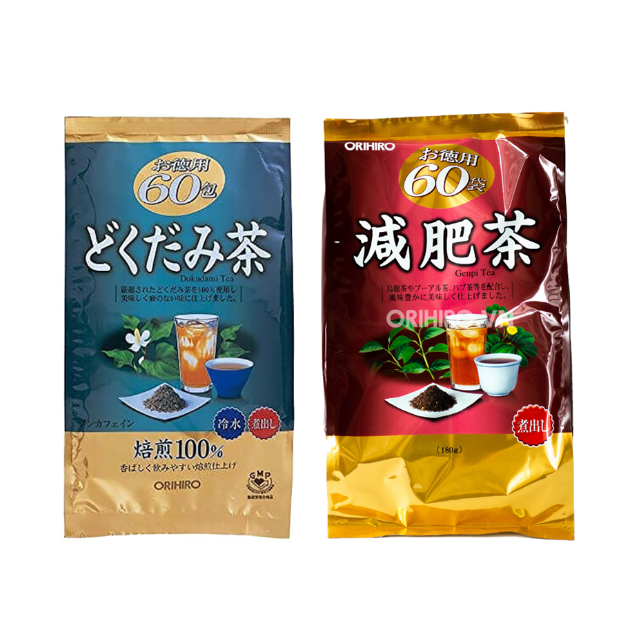 Trà diếp cá Orihiro của Nhật Bản - Thanh lọc thải độc, tan mỡ bụng hiệu quả (hộp 60 gói)