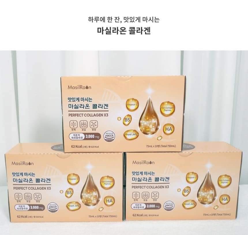 Nước uống Collagen Perfect Collagen X3 Masilraon Hàn Quốc