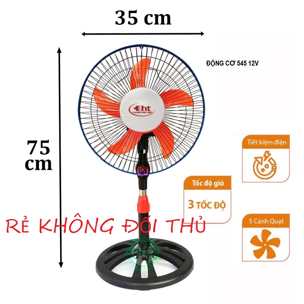 Quạt Kẹp Bình 12V Công Nghiệp B3 - 3 Tốc Độ Gió - RẺ VÔ ĐỊCH