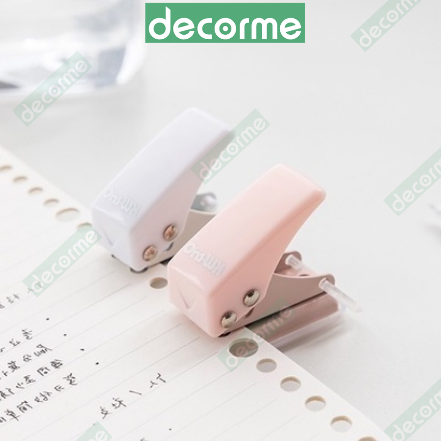 Bấm lỗ giấy DecorMe đục lỗ giấy đơn Mini KW-Trio KW phụ kiện sổ planner, bullet journal