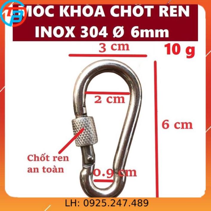 Móc xích chốt ren an toàn inox cáp thép thái bình vinàn