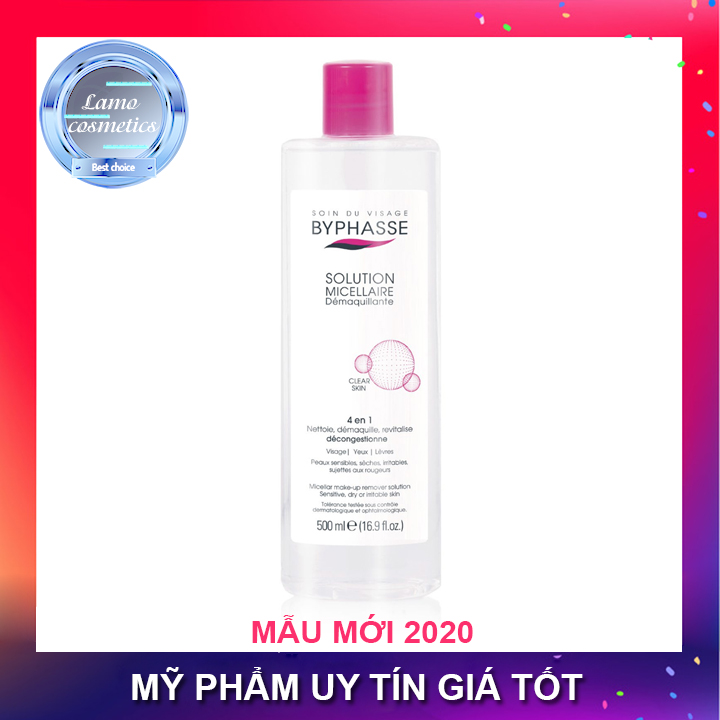 Nước tẩy trang byphasse solution micellaire 500ml - làm sạch sâu, ngăn ngừa mụn
