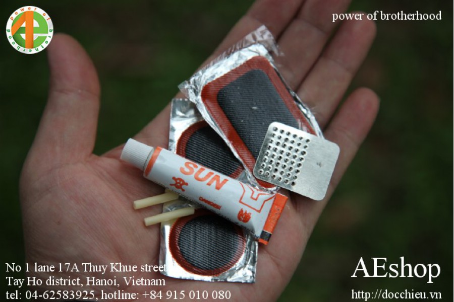 bộ miếng vá xe đạp xe máy + keo vá Bicycle