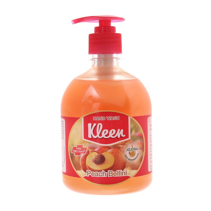 Nước rửa tay Kleen hương đào chai 500ml