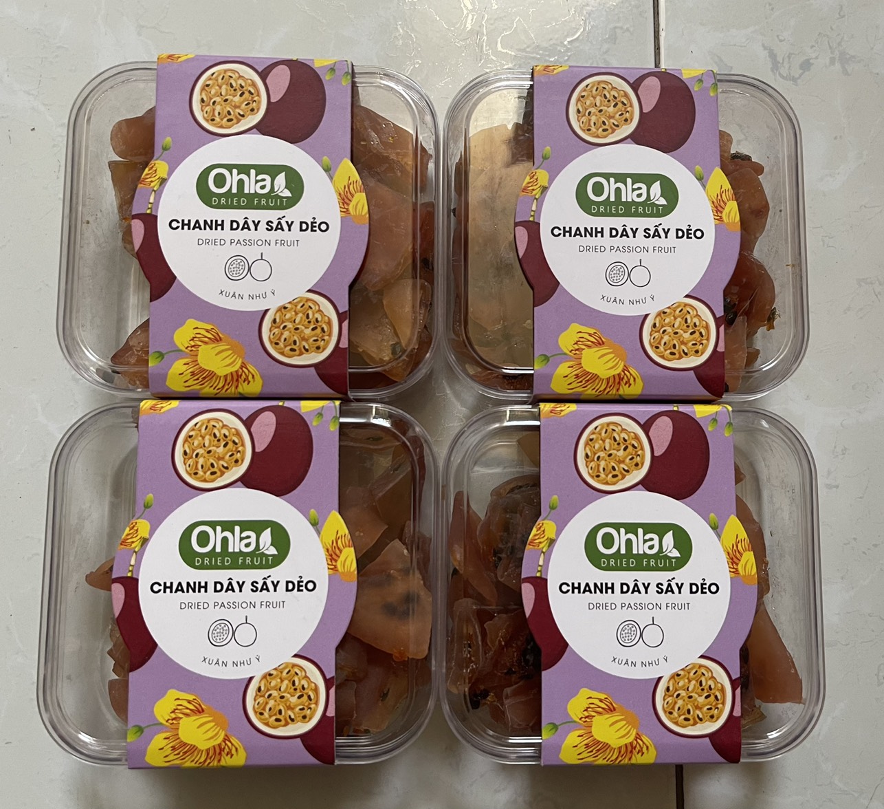 Combo 4 hộp Chanh dây sấy dẻo Ohla 200gr