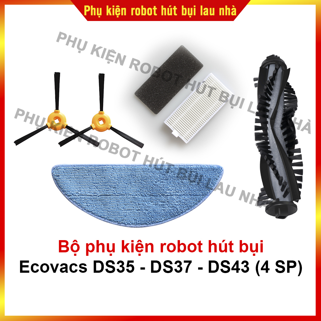 Bộ phụ kiện robot hút bụi ecovacs ds35, ds37, ds43