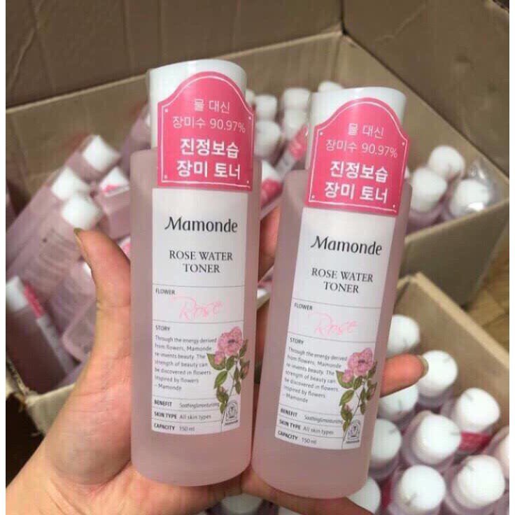 Nước Hoa Hồng Mamonde Rose Water Không Cồn Dưỡng Ẩm 250ml