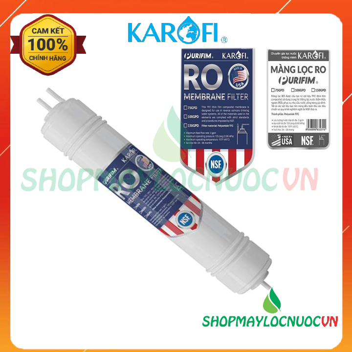 Lõi lọc ro số 4 Karofi – Màng RO Karofi – Màng lọc 100GPD Purifim – công suất lọc 20l/h – lắp được cho các dòng máy lọc nước RO Karofi, Kangaroo - Shopmaylocnuocvn