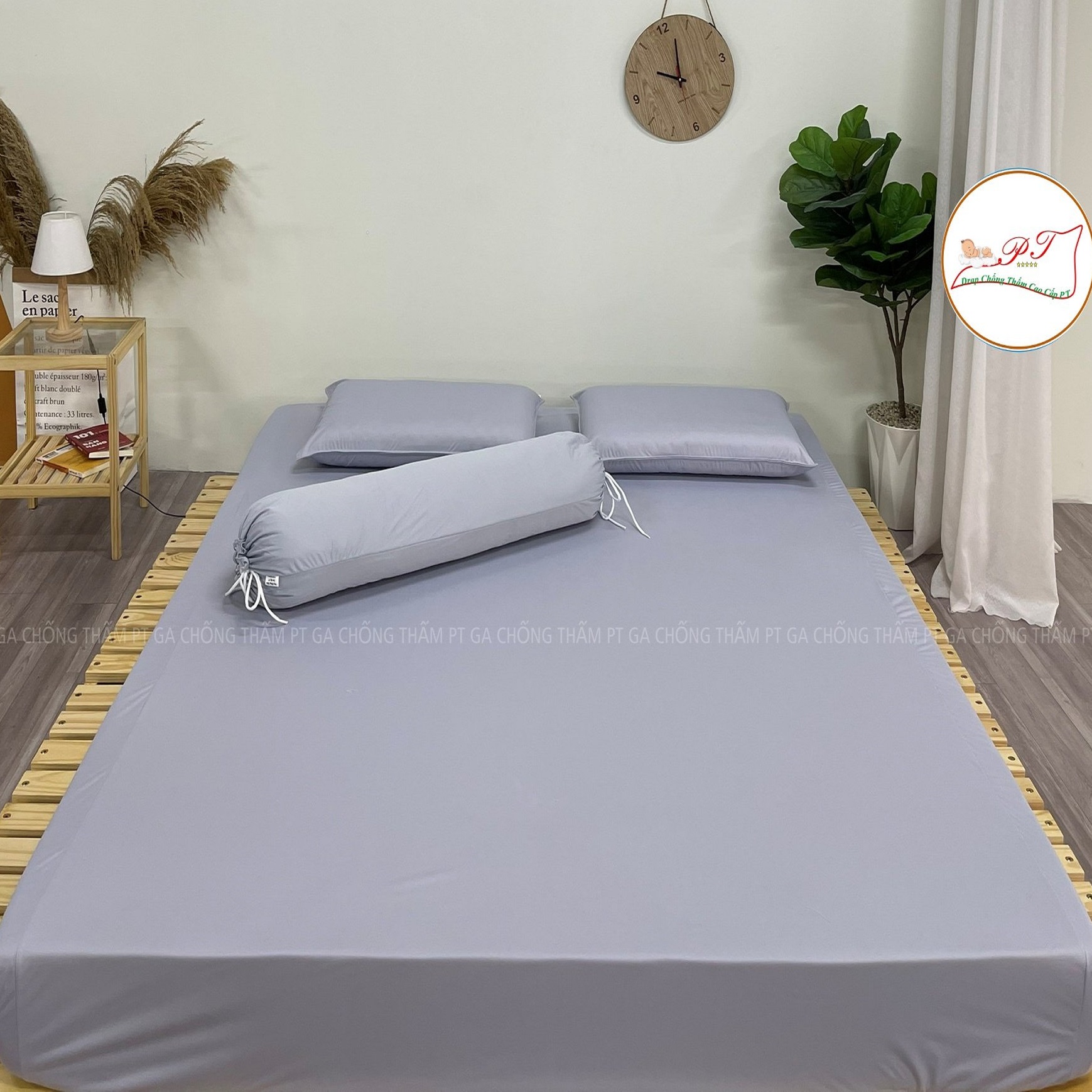 Ga chống thấm cao cấp cho bé, chính hãng PT, chất liệu 100% thun cotton, drap chống thấm tuyệt đối, bé tè lau là sạch (mẫu trơn )