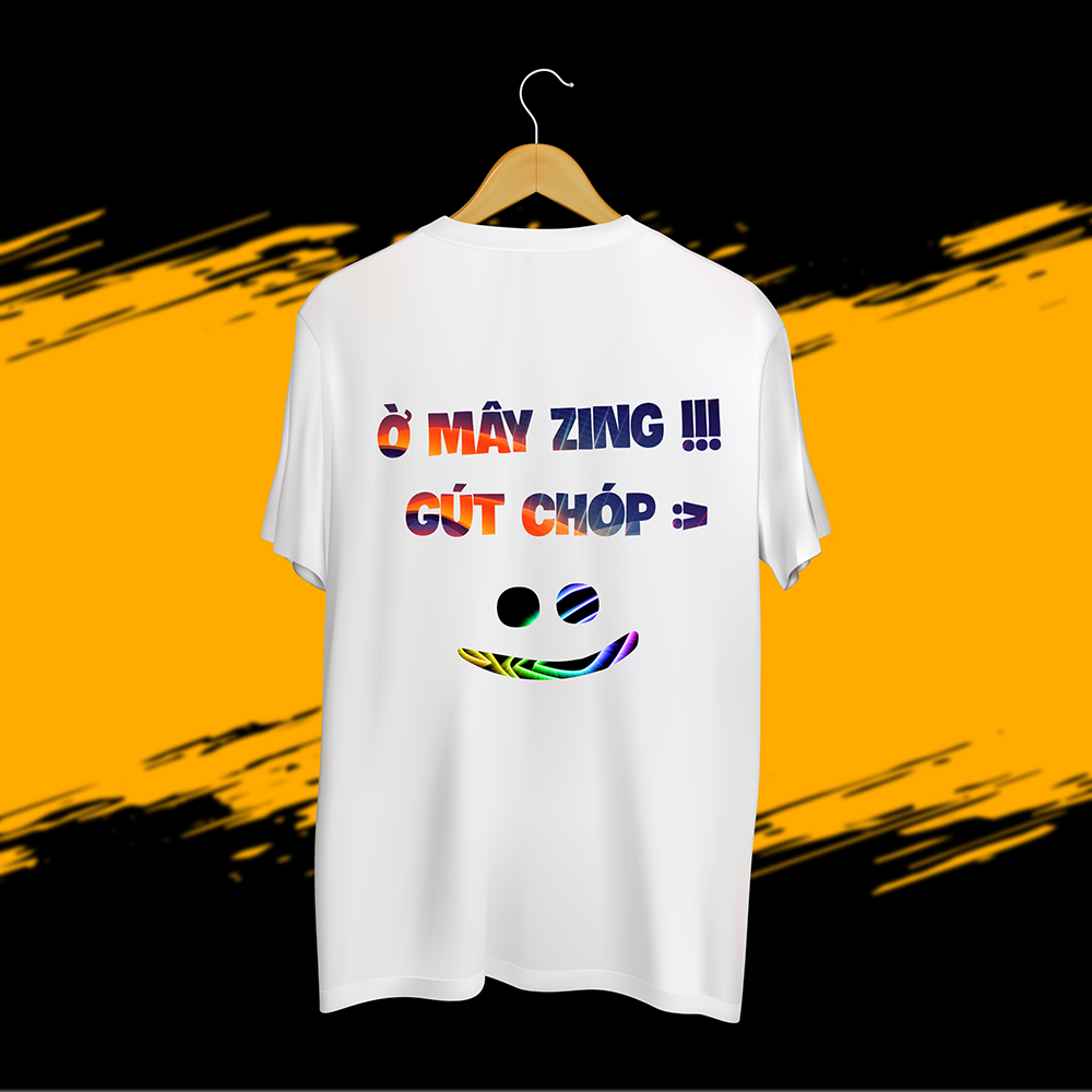 Áo thun đôi nam nữ ngắn tay cổ tròn chất cotton in chữ hot trend Ờ MÂY ZING GÚT CHÓP - Local Brand Sugant Official Việt Nam