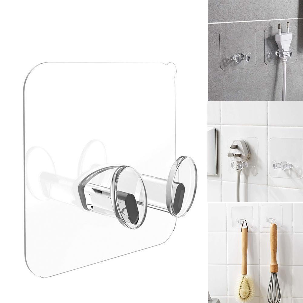 Bộ 2 Móc Treo Phích Cắm Điện Trang Trí Tường Nhà Tổ Chức Giá Đỡ Ổ Cắm Móc Giá Để Đồ Văn Phòng