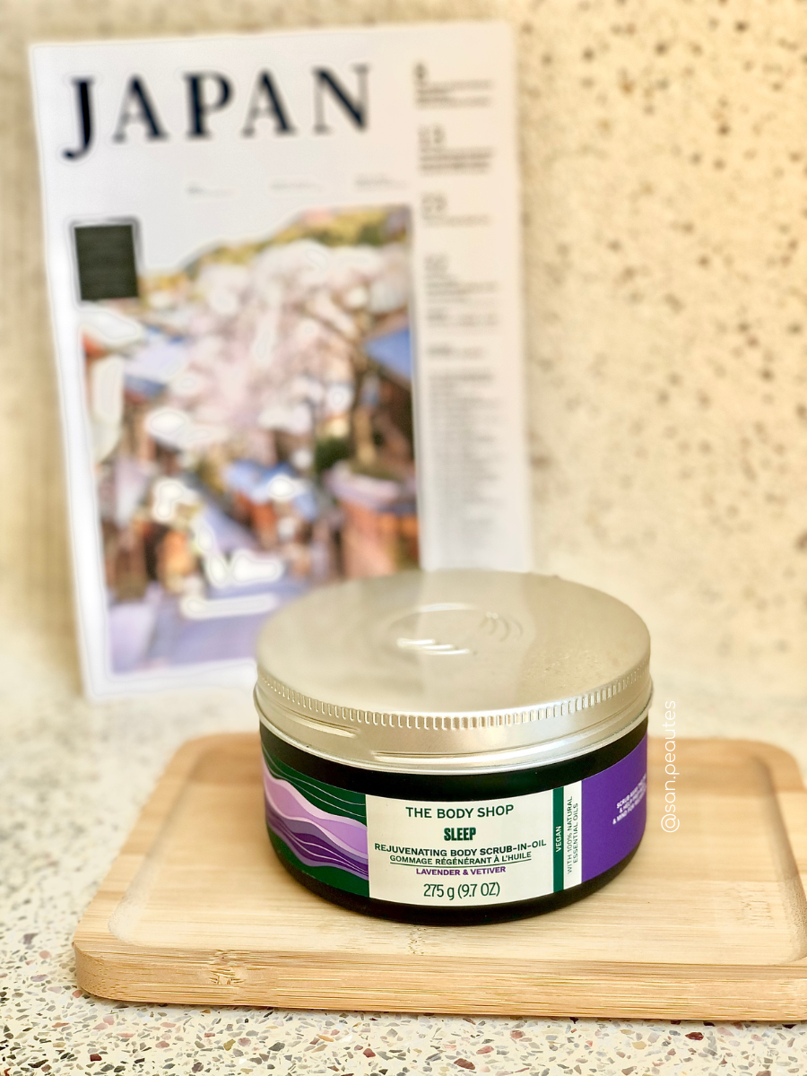 Tẩy tế bào chết Sleep Rejuvenating Body scrub In oil dòng Wellness The Body Shop 200ml
