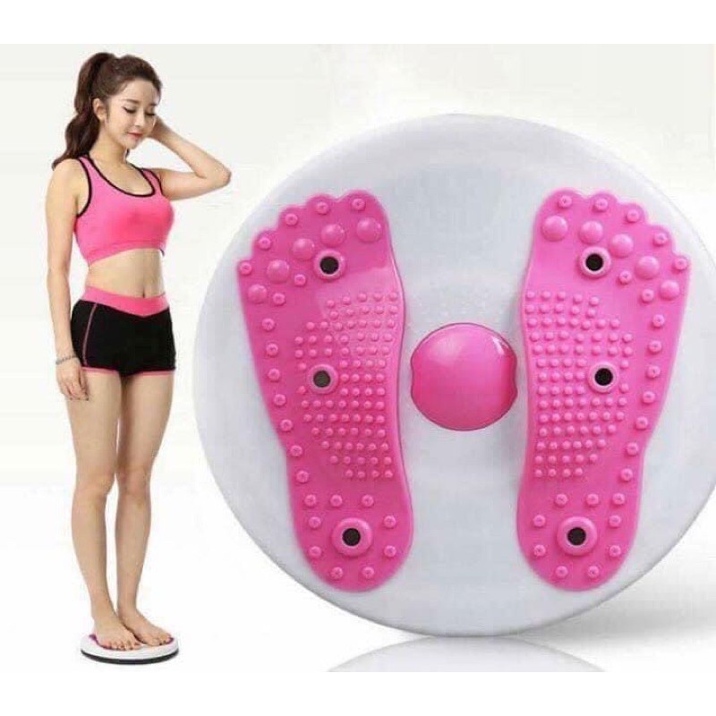 Đĩa xoay eo tập thể dục giảm cân 360 độ kết hợp massge chân cao cấp, bàn xoay eo
