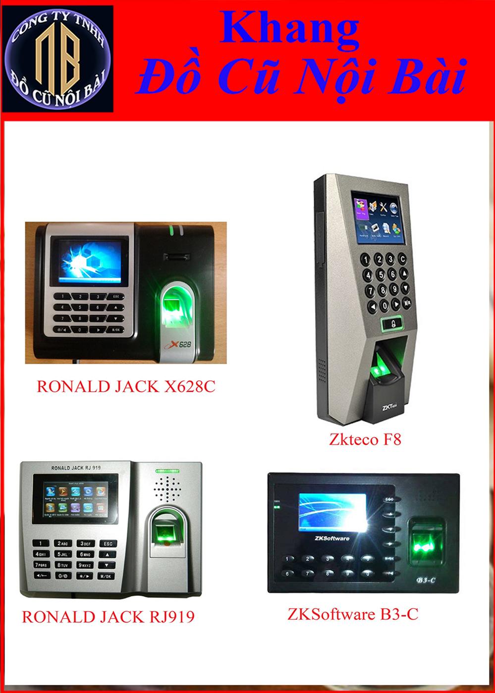 [Mới 90%] Máy chấm công kiểm soát cửa Các Loại