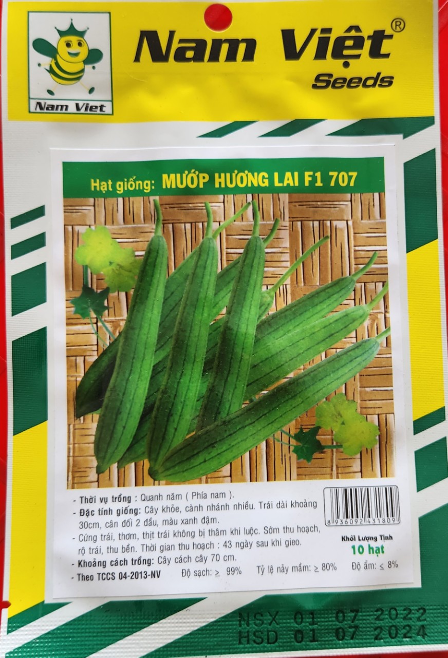 [FREESHIP MAX] Mướp hương lai F1 707 gói 10 hạt _ cho năng suất cao, trái nhiều và năng suất | Minh Châu Farm