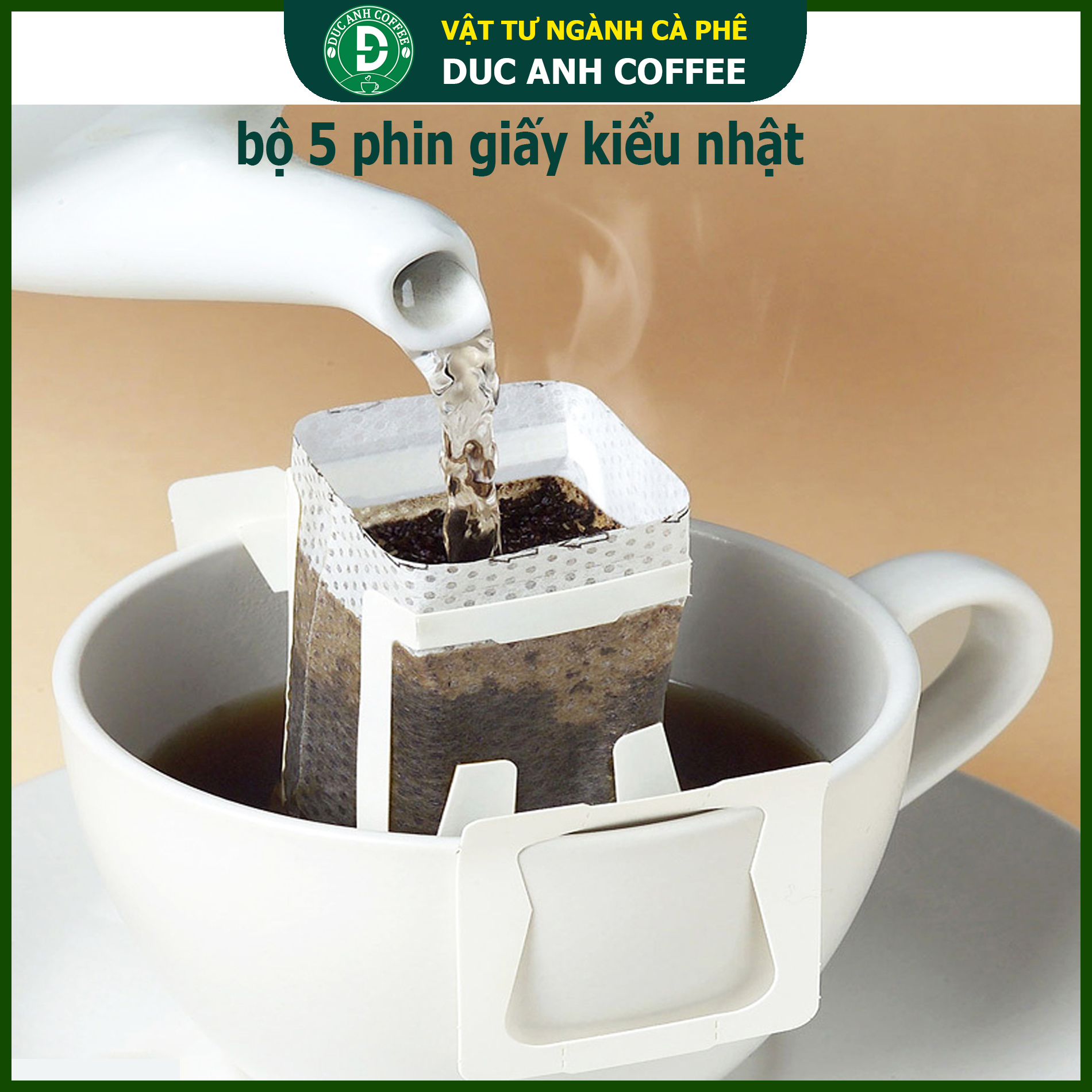 Combo 5 cái phin giấy pha cà phê tiện lợi - công ty Cà phê Đức Anh