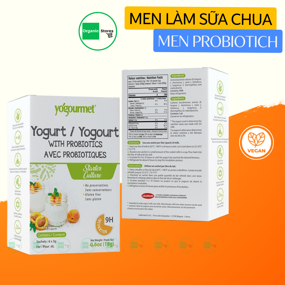 Men Làm Sữa Chua Lợi Khuẩn (Probiotic Yogurt Starter) - Yogourmet