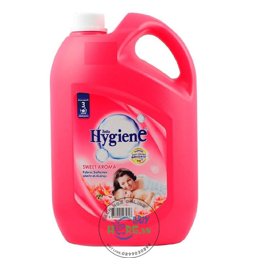 Nước xả vải hygiene thái lan 3500 ml đỏ sweet aroma - hàng thái