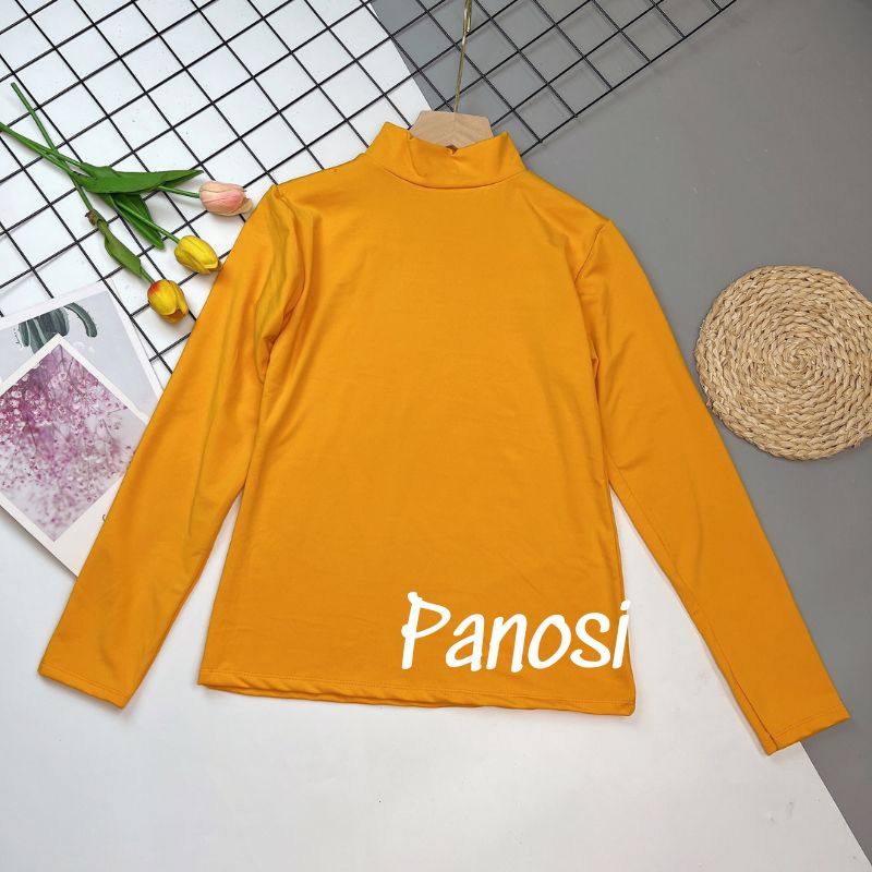 Áo giữ nhiệt nữ cổ cao 3cm áo thu đông nữ siêu co giãn, mặc thoải mái Panosi - A510