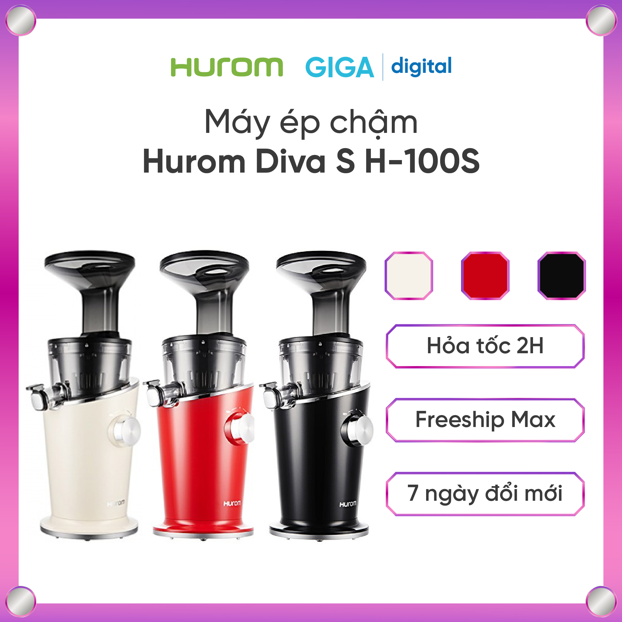 Máy ép chậm hurom diva s h100s nội địa hàn