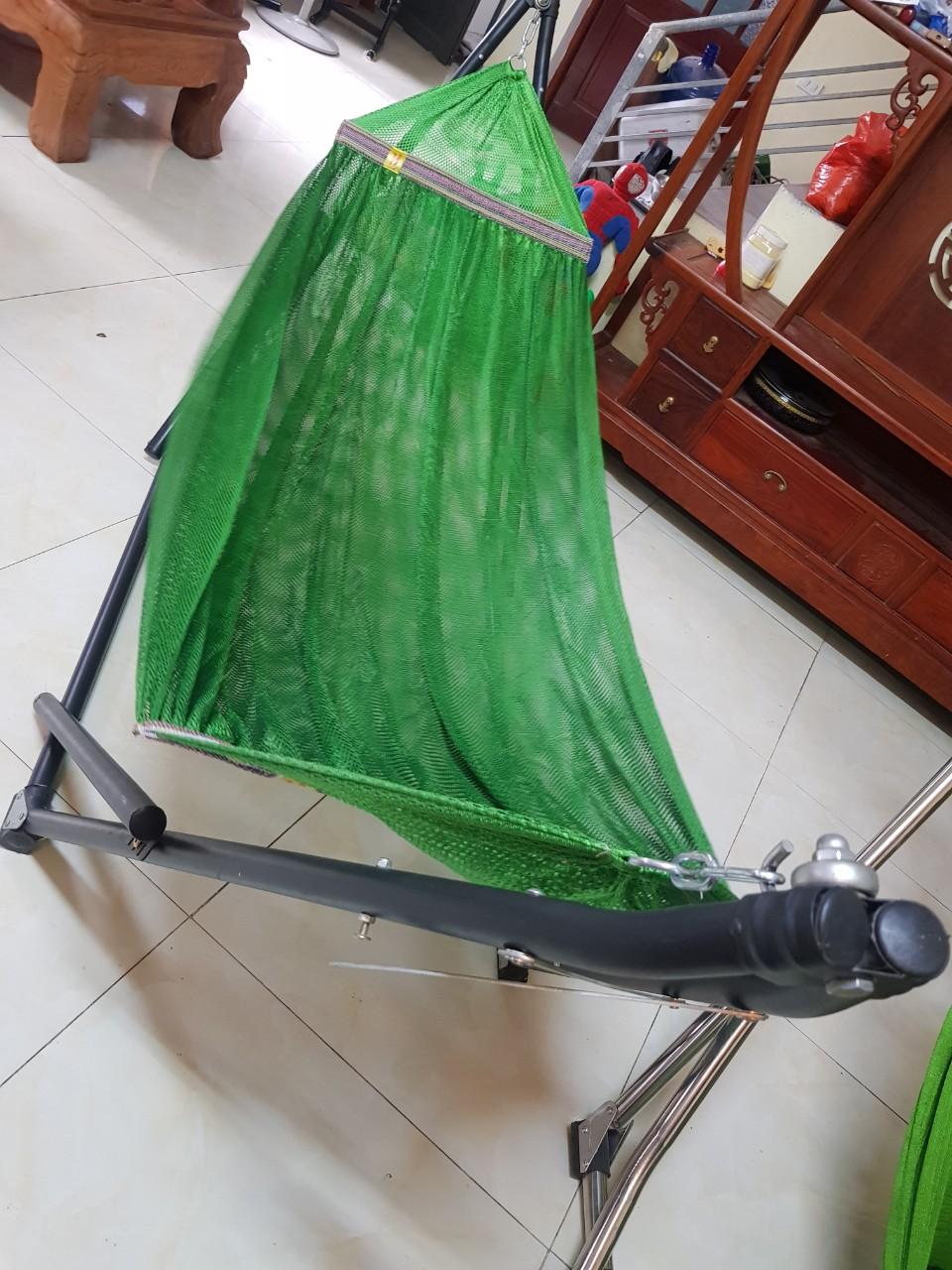 [xả kho] võng xếp khung sắt sơn tĩnh điện trọn bộ khung + lưới  hàng việt nam bảo hành 1 năm