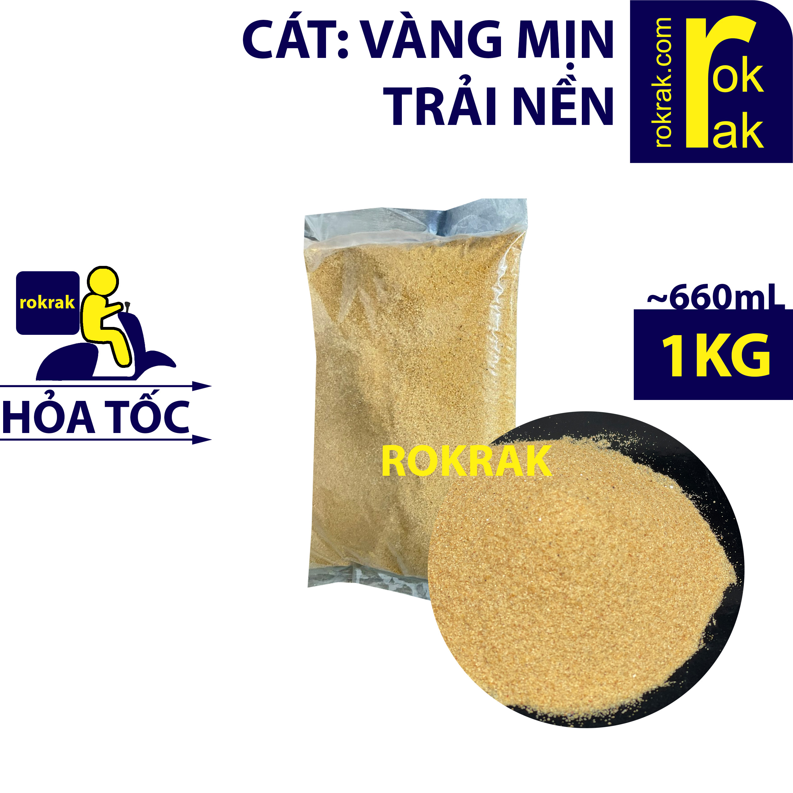 Cát Nắng Vàng Mịn trải nền trang trí bể thủy sinh hồ cá cảnh