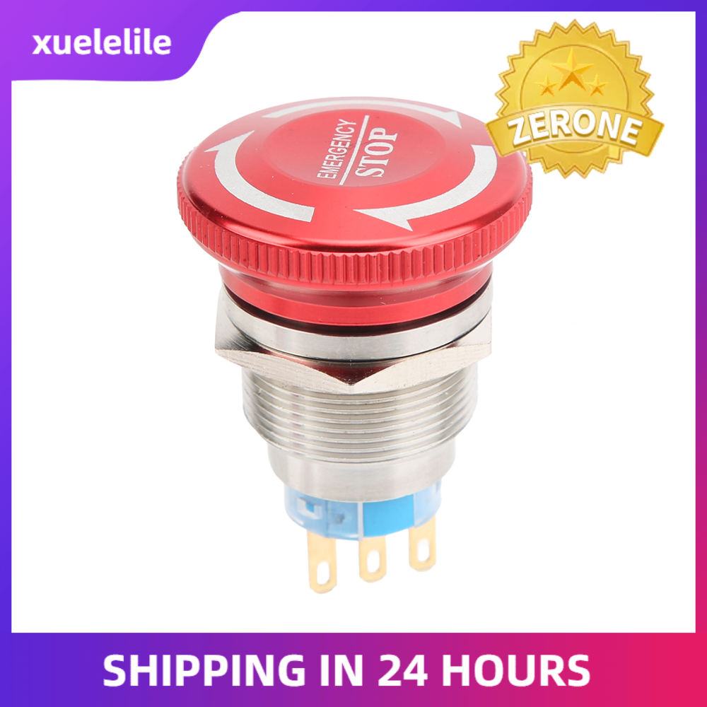 Công Tắc Nút Nhấn Dừng Khẩn Cấp Chống Nước 22Mm, Công Tắc Nút Đầu Nấm Tự Khóa