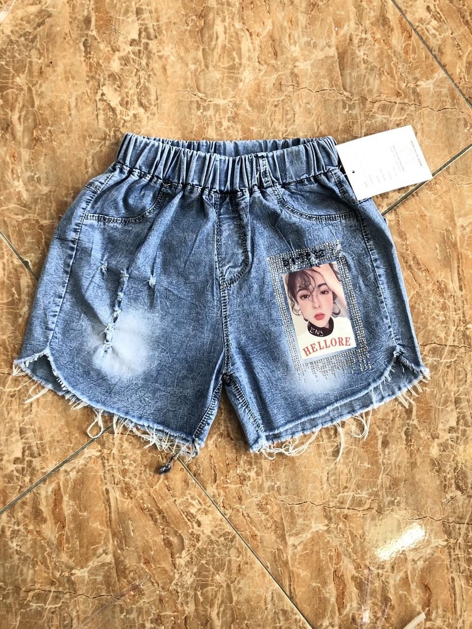 Quần jean giấy cho bé gái - size trung