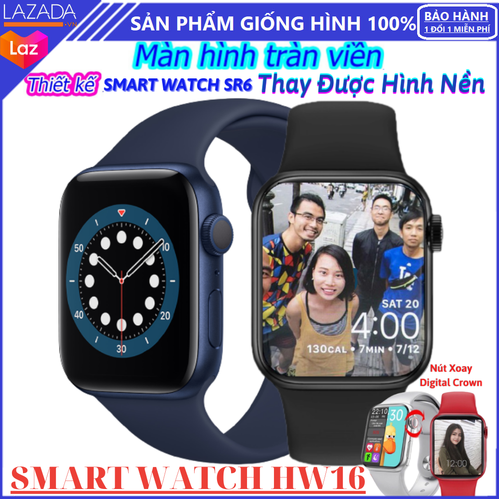 [HCM][ BẢN PRO ] Đồng Hồ Thông Minh Giá Rẻ Đồng Hồ Đeo Tay Đồng Hồ Thông Minh HW16 Màn Hình Tràn Viền Thay Hình Nền Tùy Ý Nghe Gọi Trực Tiếp Tiếng Việt 100% Theo Dõi Sức Khỏe Viền Hợp Kim Bền Đẹp Dây Silicon Năng Động.