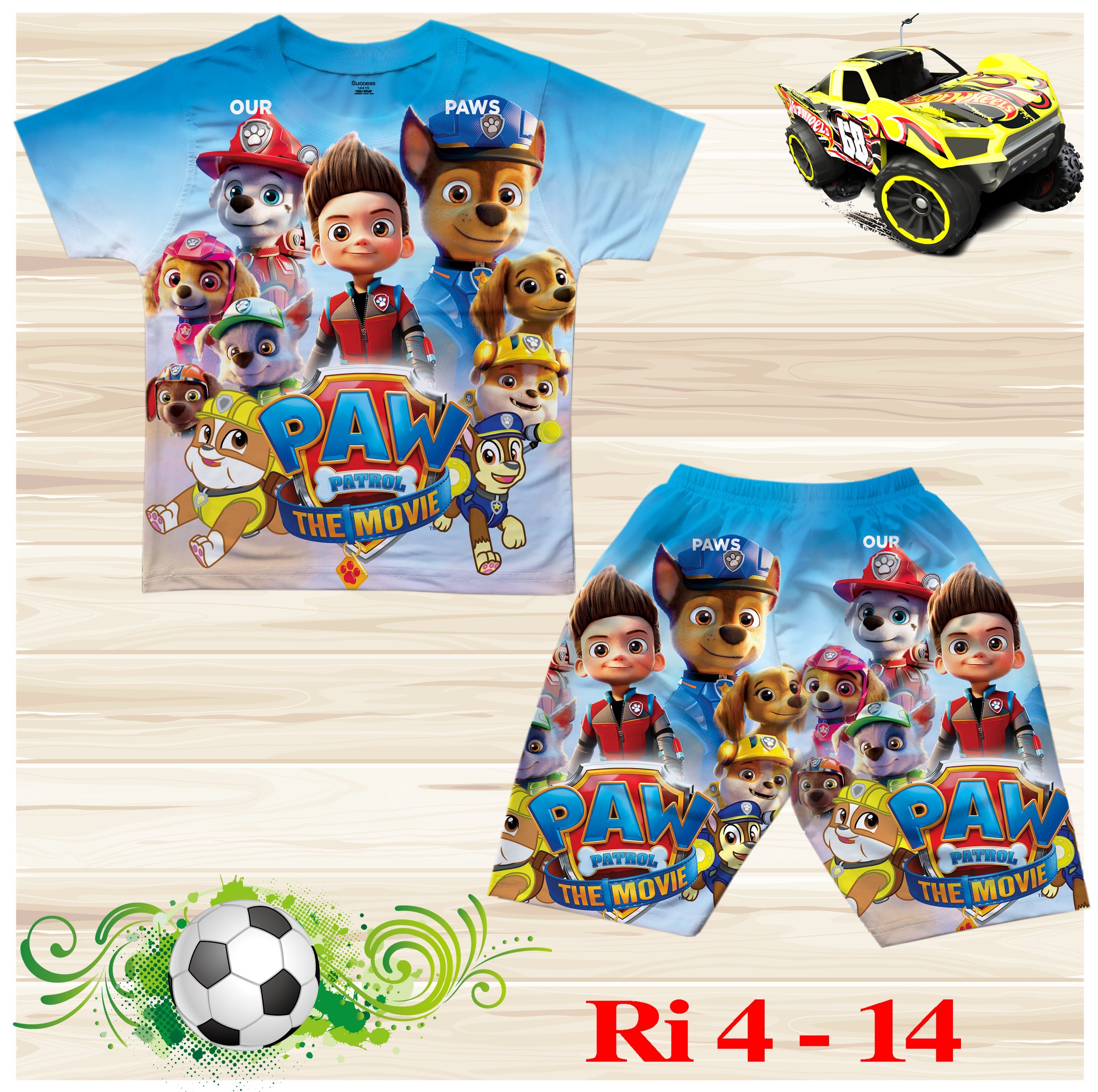 Đồ bộ cho bé trai hình Chó cứu hộ bigsize 18-36KG chất thun lạnh Thái mát