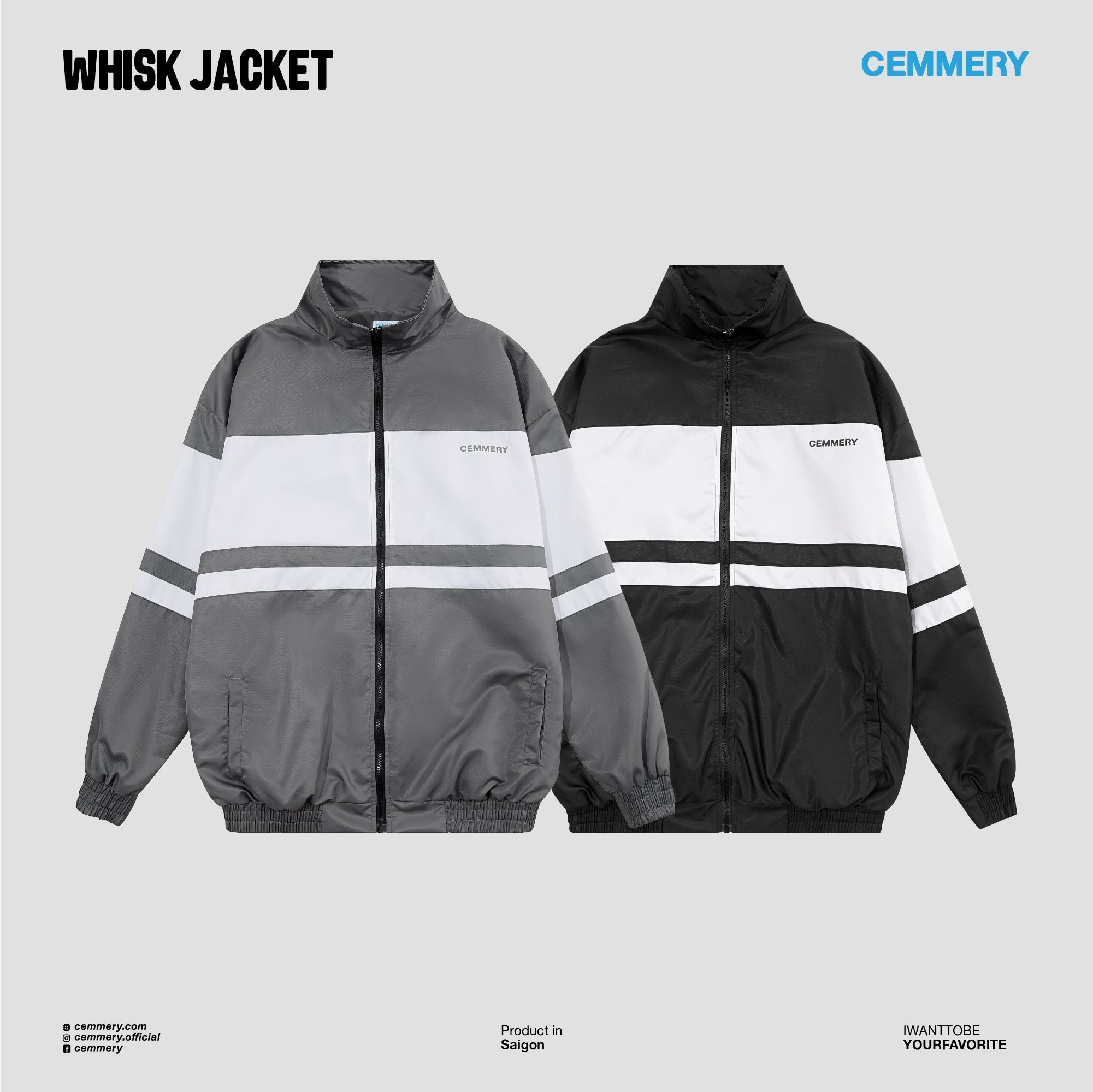 Áo khoác dù localbrand cemmery "whisk jacket" # 2 color