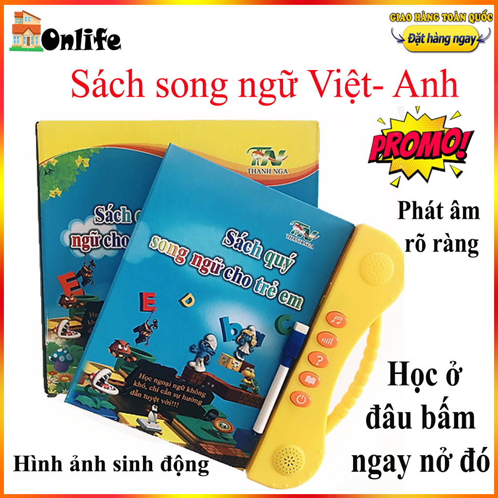 Sách điện tử song ngữ cho bé- sách quý song ngữ cho trẻ em - sach thong minh, Cuốn song ngữ Anh Việt - Bảng điện tử cho bé - Sách đọc thông minh sông ngữ cho bé