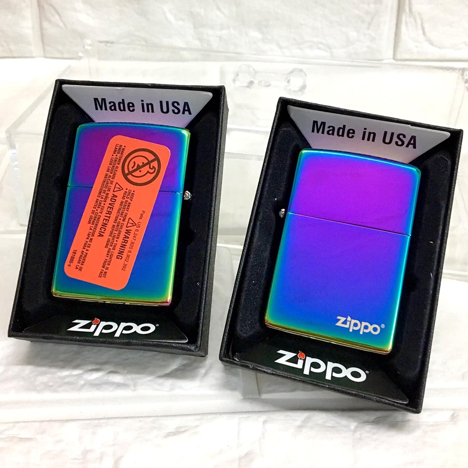Bật lửa zippo mỹ nguyên hộp - trơn bóng # 7 màu -