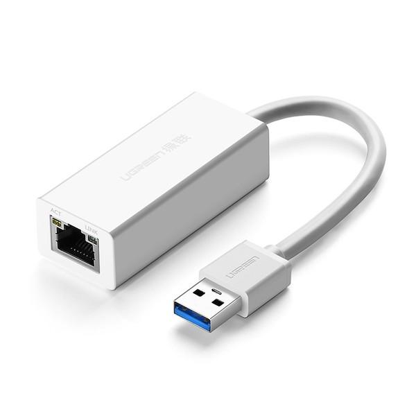 Usb 3.0 to lan, hỗ trợ chuẩn giga ethernet ugreen 20256-đen