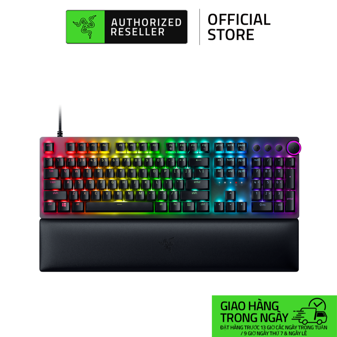 Bàn phím razer huntsman v2 fullsize 108 phím có dây | razer optical switch | switch gen-2 | pbt double-shot | led rgb