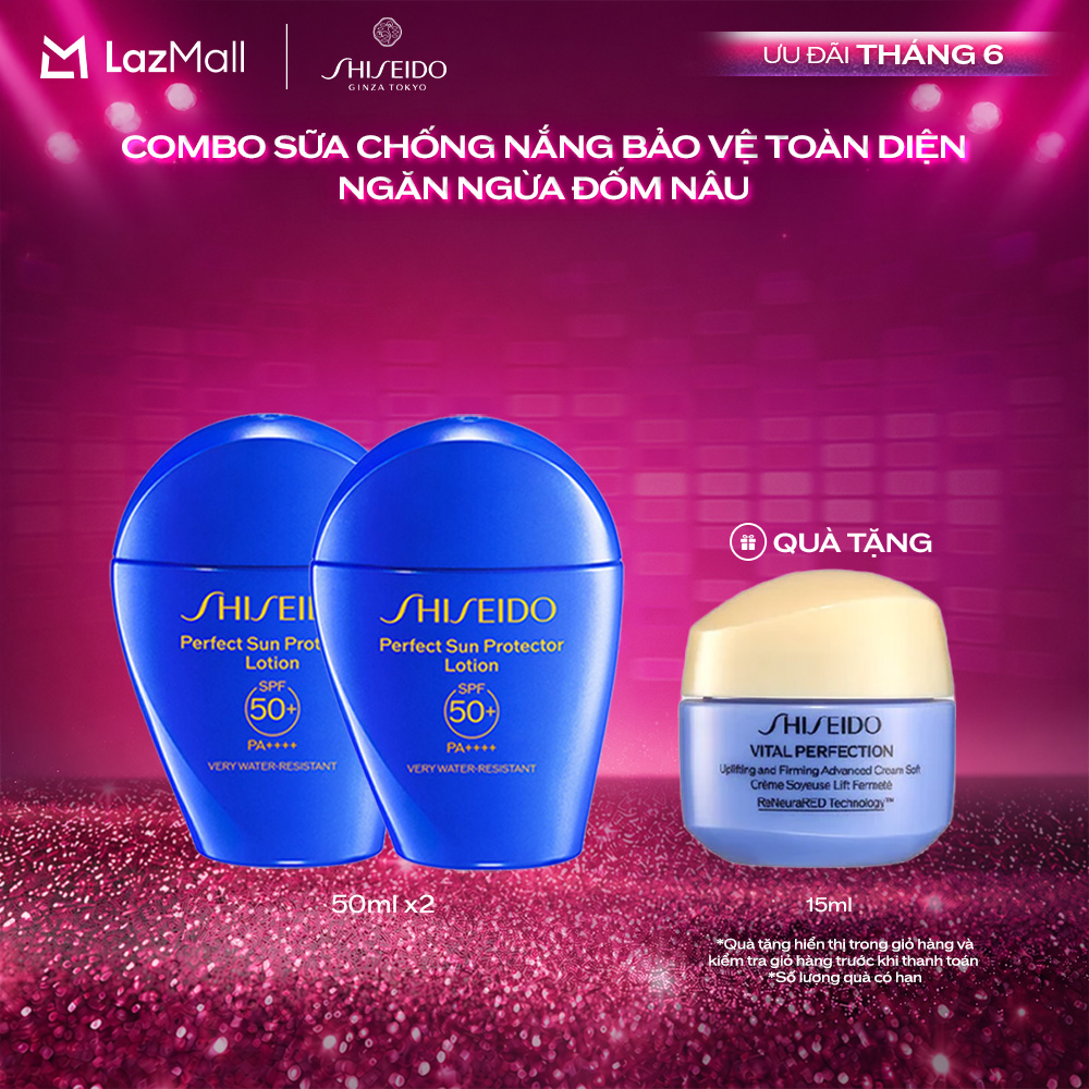 Combo X2 Chống Nắng Toàn Diện Ngăn Ngừa Lão Hóa Làm Mờ Đốm Nâu Nhờ Công Nghệ Profencel - Sữa Chống Nắng Dưỡng Da Shiseido