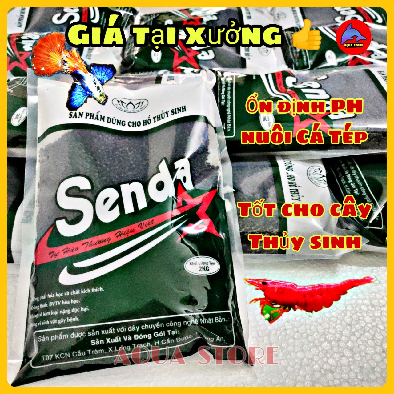 Phân nền thủy sinh senda gói 2kg - phân nền công nghệ nhật
