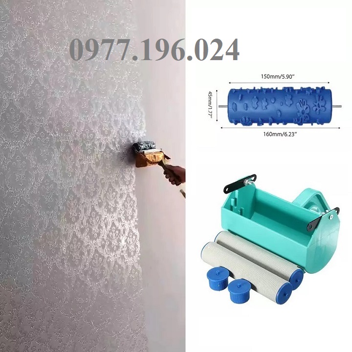 Bộ cọ lăn sơn hoa văn thông minh tiện lợi