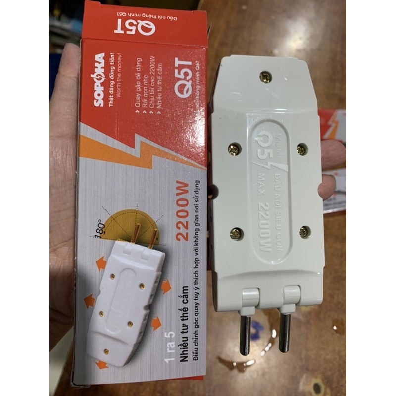 ✽✴ Ổ chia 5 chạc dẹt đầu nối thông h sopoka T